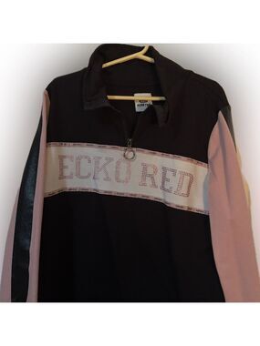 Ecko Red Quarter-Zip Sweatshirt
Pink & Black - XL ✨ Y2K